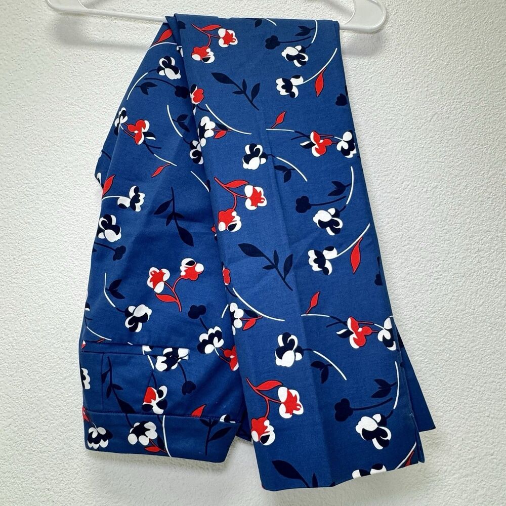 Boden Richmond Floral Ankle Pant Womens 6R‎ Blue Red White Black